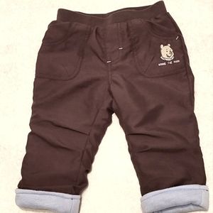 Winnie the Pooh heavy lined embroidered baby pants